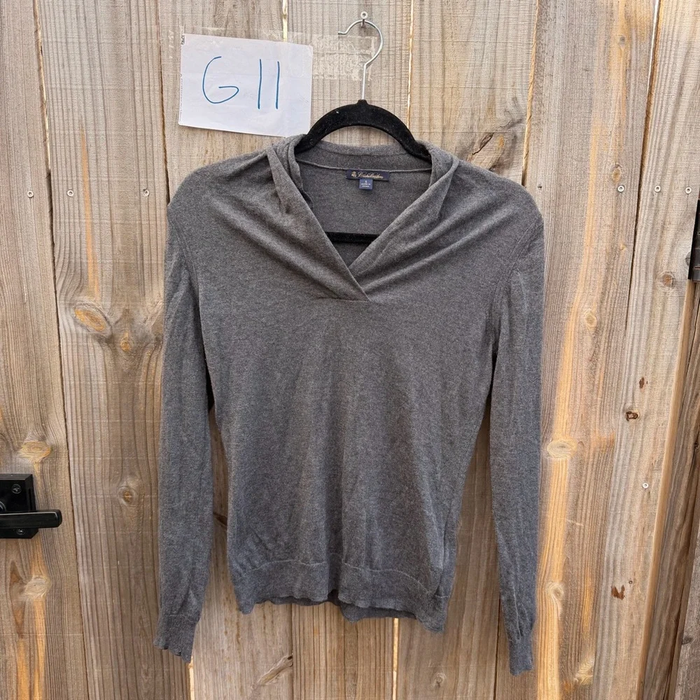 Brooks Brothers Gray Sweater Silk & Cashmere blend Size Small